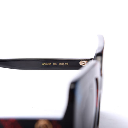 Gucci Acetate Oversize Stripe Sunglasses GG0328S Black Multi 6 of 8