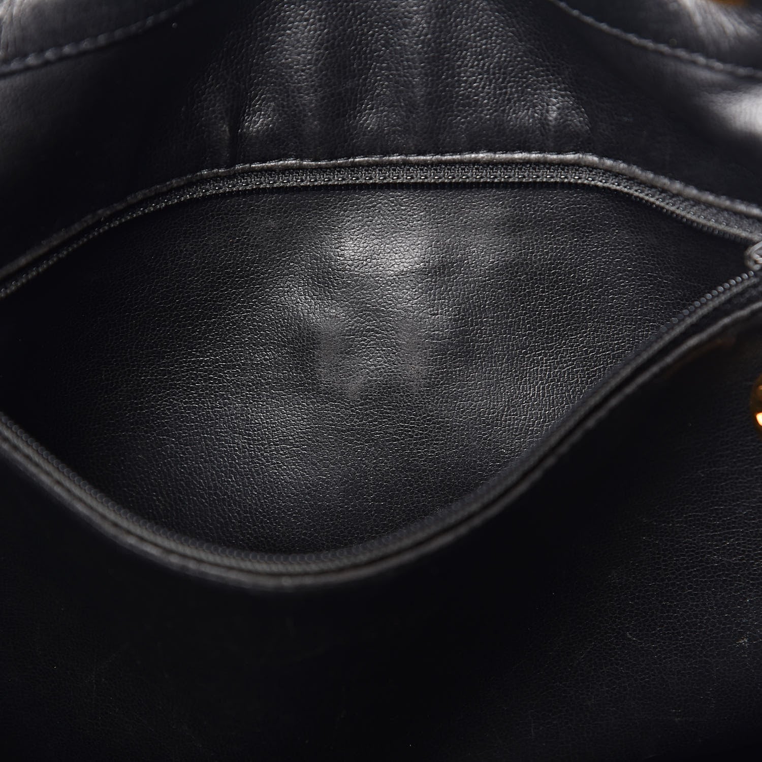 Chanel Lambskin Quilted Drawstring Backpack Black 14 of 14