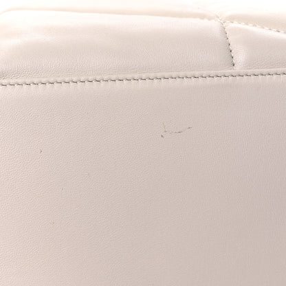Saint Laurent Lambskin Quilted Medium Loulou Puffer Monogram Chain Satchel Crema Soft 13 of 13