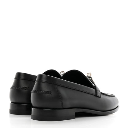 Hermes Calfskin Womens Destin Loafers 37 Black 4 of 12