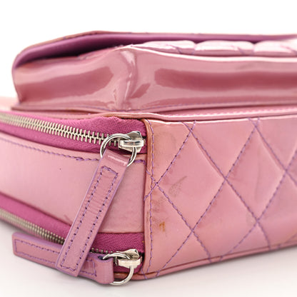Chanel Patent Quilted Small Pocket Box Camera Case Purple 10 of 13
