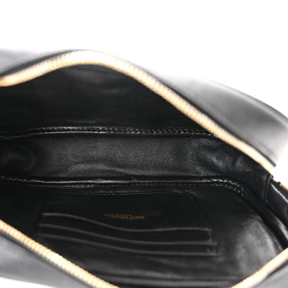Saint Laurent Grain De Poudre Matelasse Monogram Mini Lou Camera Bag Black 5 of 11