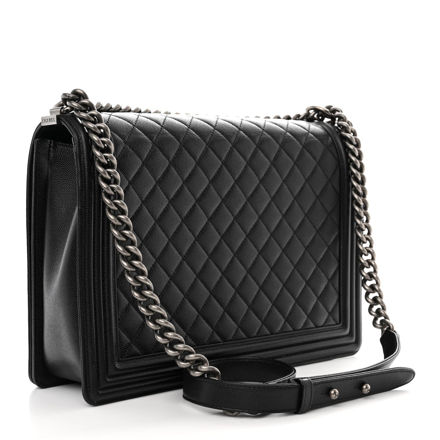 Chanel Caviar Quilted Large Boy Flap Black 3 of 12