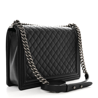 Chanel Caviar Quilted Large Boy Flap Black 3 of 12