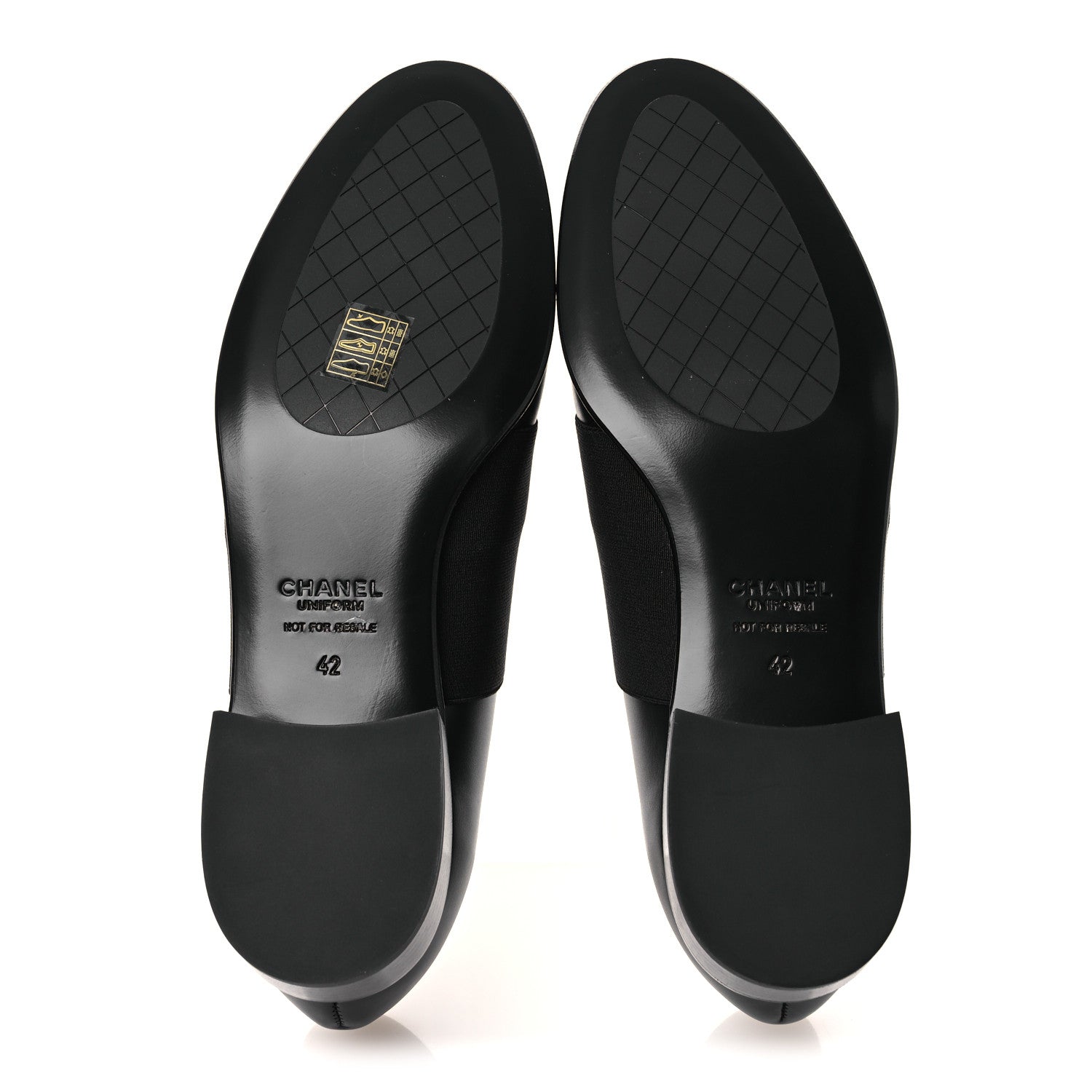 Chanel Calfskin Elastic Lace Up Cap Toe CC Loafers 42 Black 7 of 11