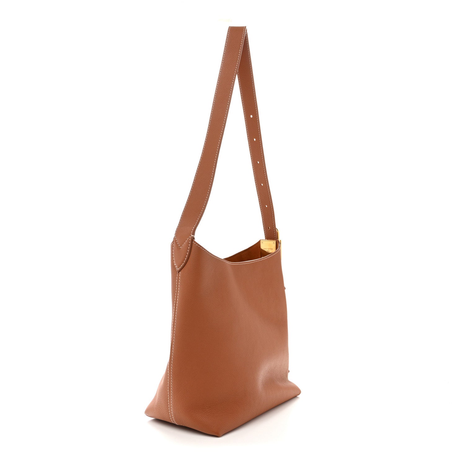 Louis Vuitton Grained Calfskin Low Key Hobo PM Cognac 3 of 12