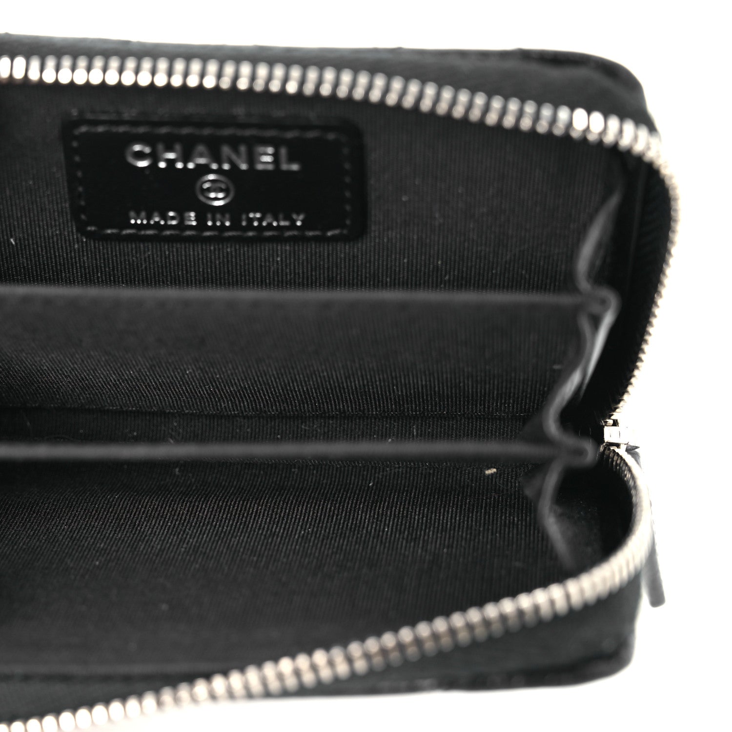 Chanel Caviar Quilted Incognito Zip Coin Purse Black 5 of 9