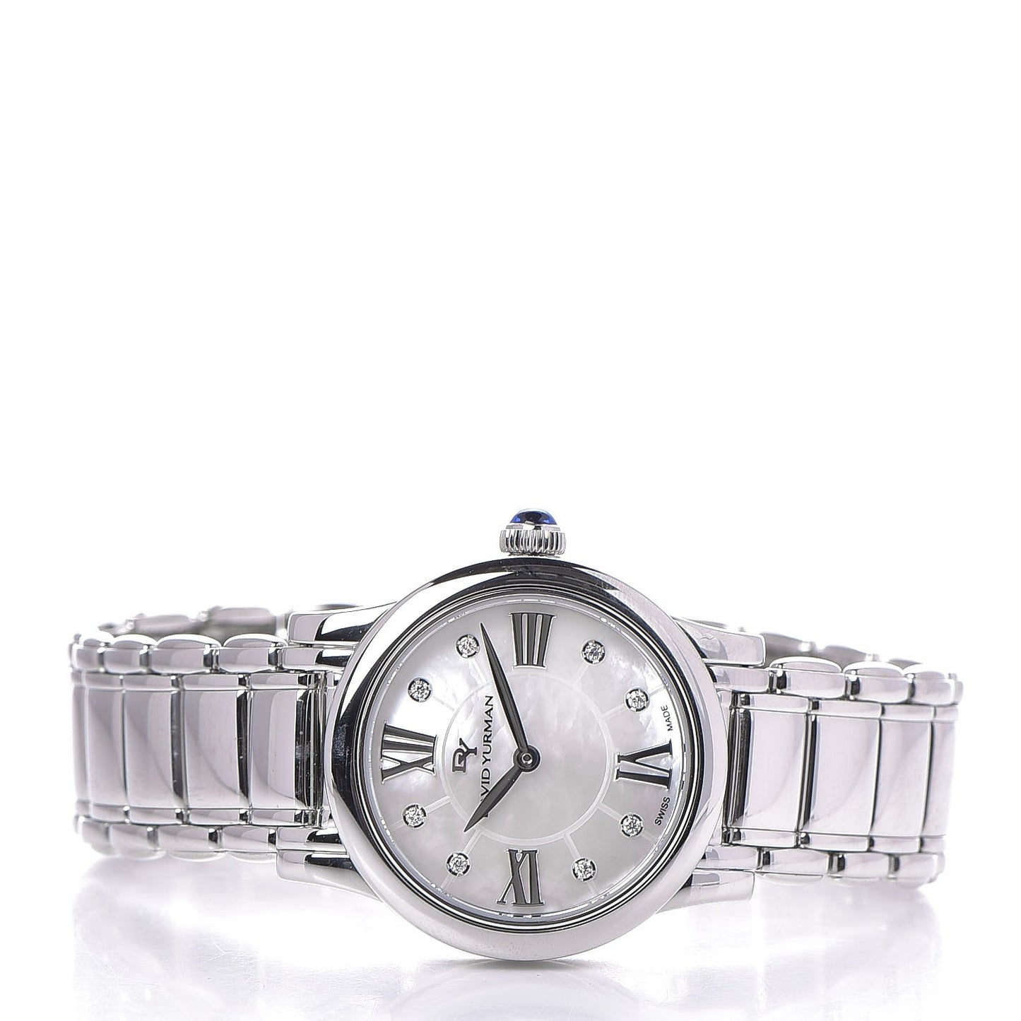 Stainless Steel Diamond Mother of Pearl 30mm Classic Quartz Watch