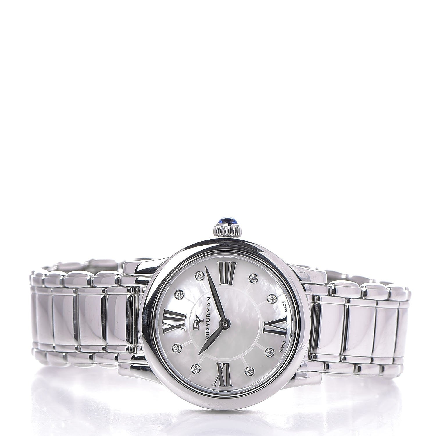 David Yurman Stainless Steel Diamond Mother of Pearl 30mm Classic Quartz Watch 3 of 7