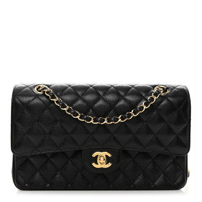 Chanel Caviar Quilted Medium Double Flap Black 1 of 11