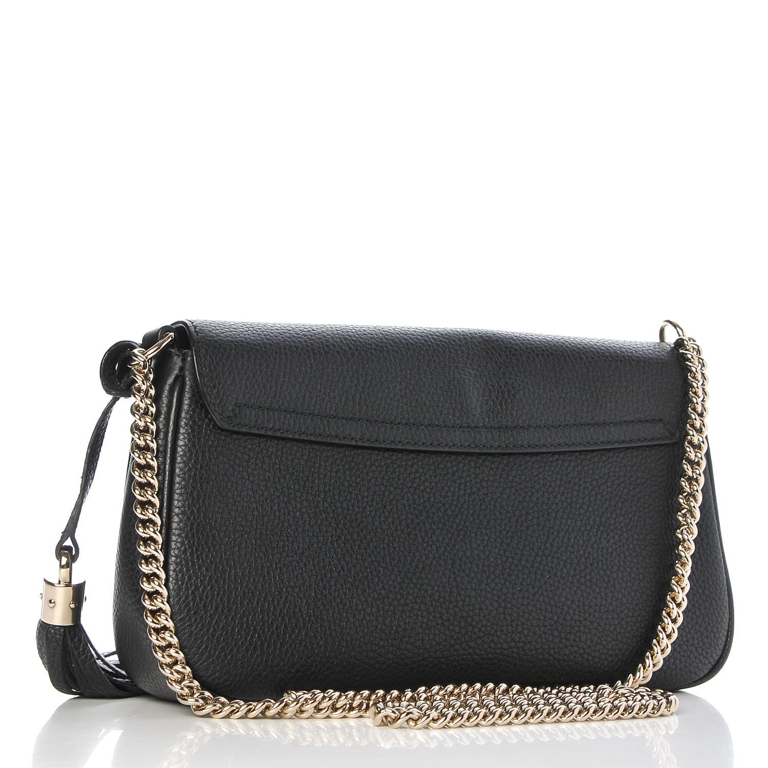 Gucci Pebbled Calfskin Medium Soho Flap Crossbody Black 4 of 8
