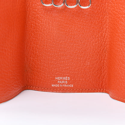 Hermes Chevre Mysore Bearn Multicles 4 Key Holder Orange 6 of 8