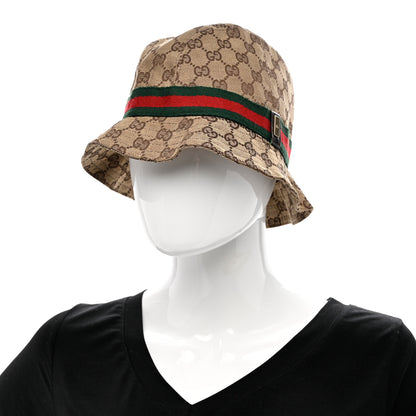 Gucci GG Monogram Web Bucket Hat M Brown 2 of 8