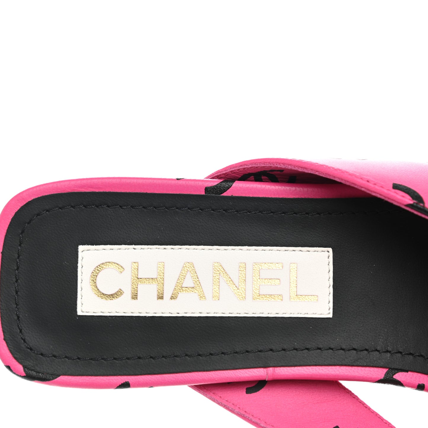 Printed Lambskin Coco Beach Thong Sandals 39 Dark Pink Black