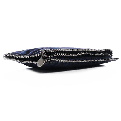 Stella McCartney Leopard Print Falabella Clutch Blue 4 of 6
