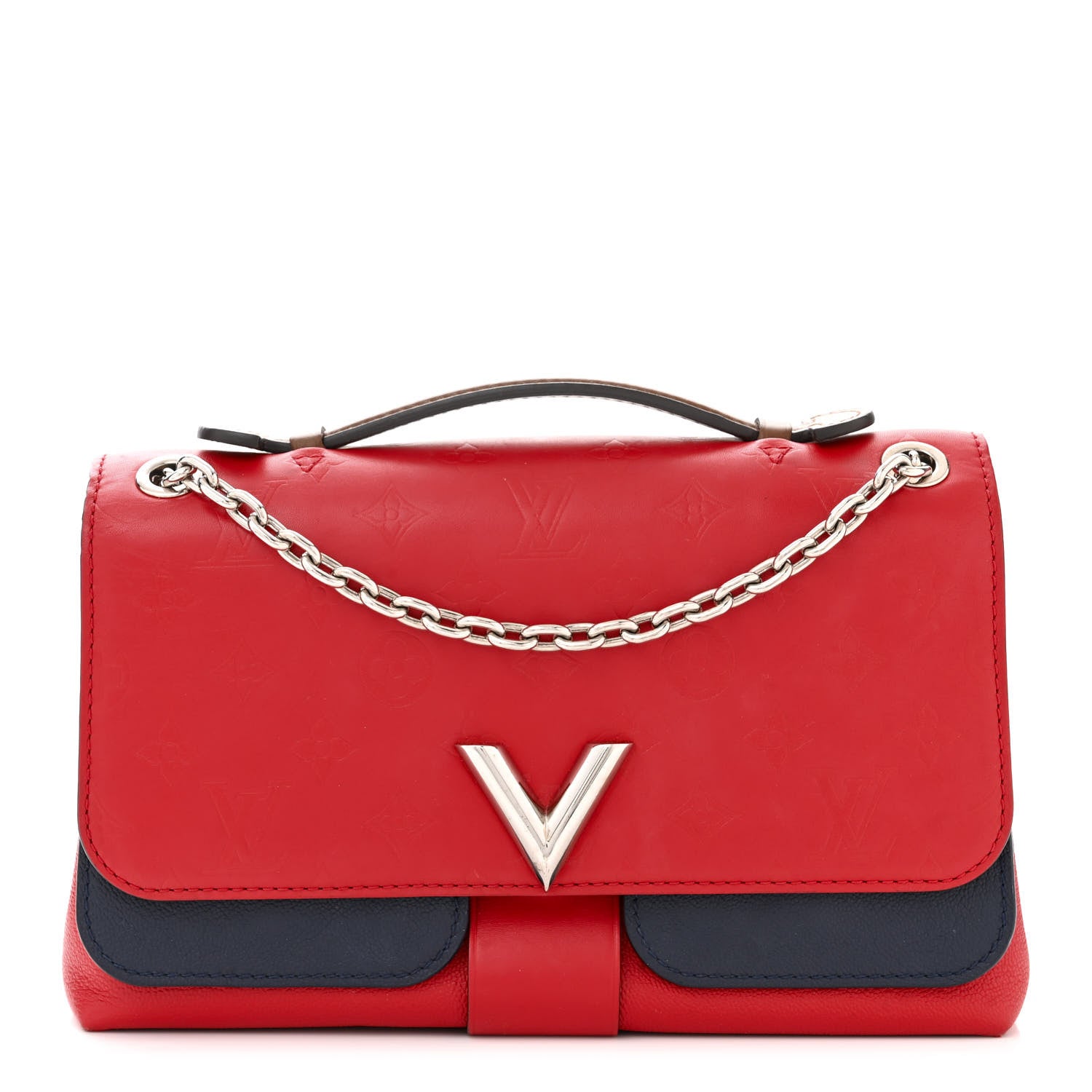 Louis Vuitton Monogram Cuir Plume Ecume Very Chain Bag Rouge Rubis 1 of 11