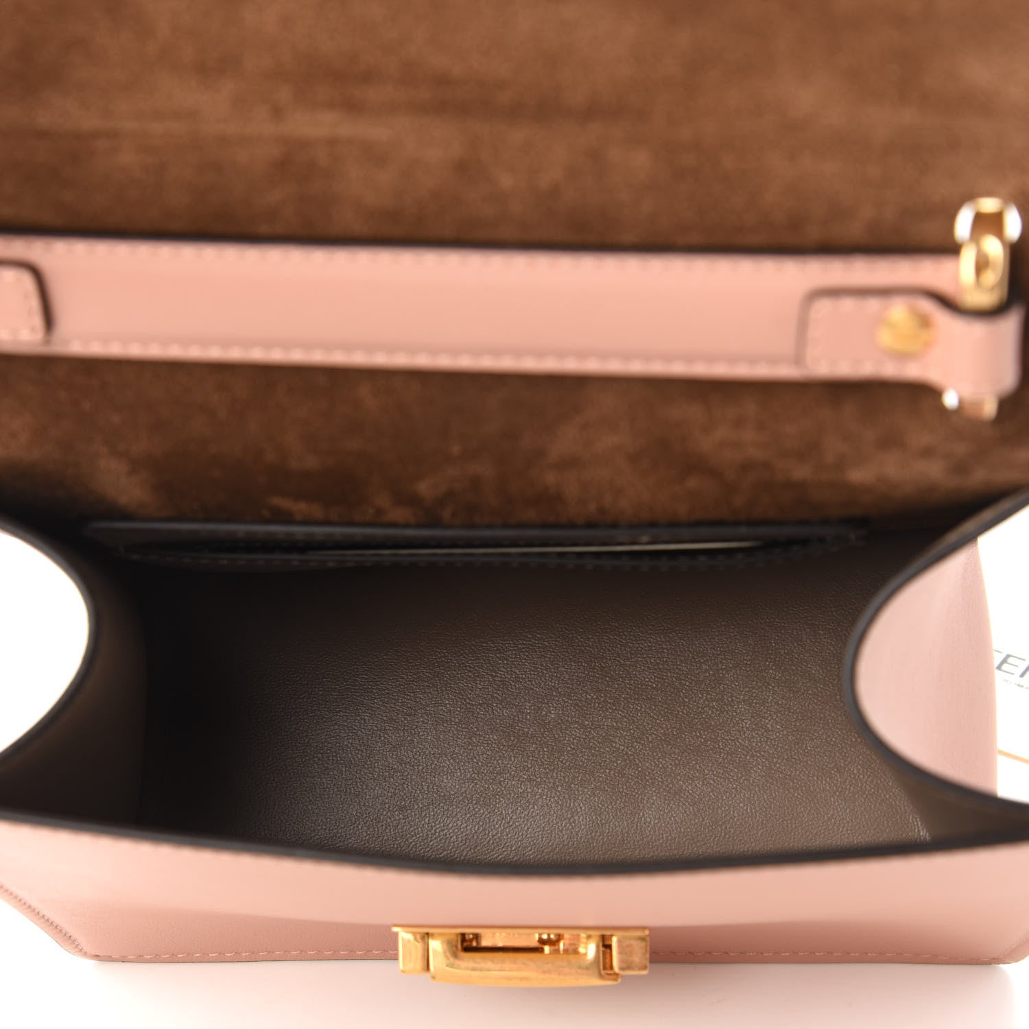 Fendi Vitello Grace Matte Small Kan U Shoulder Bag Rosa Bourbon 6 of 10
