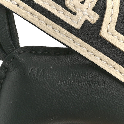 Hermes Milo Lambskin Grigri Rodeo 24 Bag Charm PM Vert Mangrove Black Craie 3 of 5