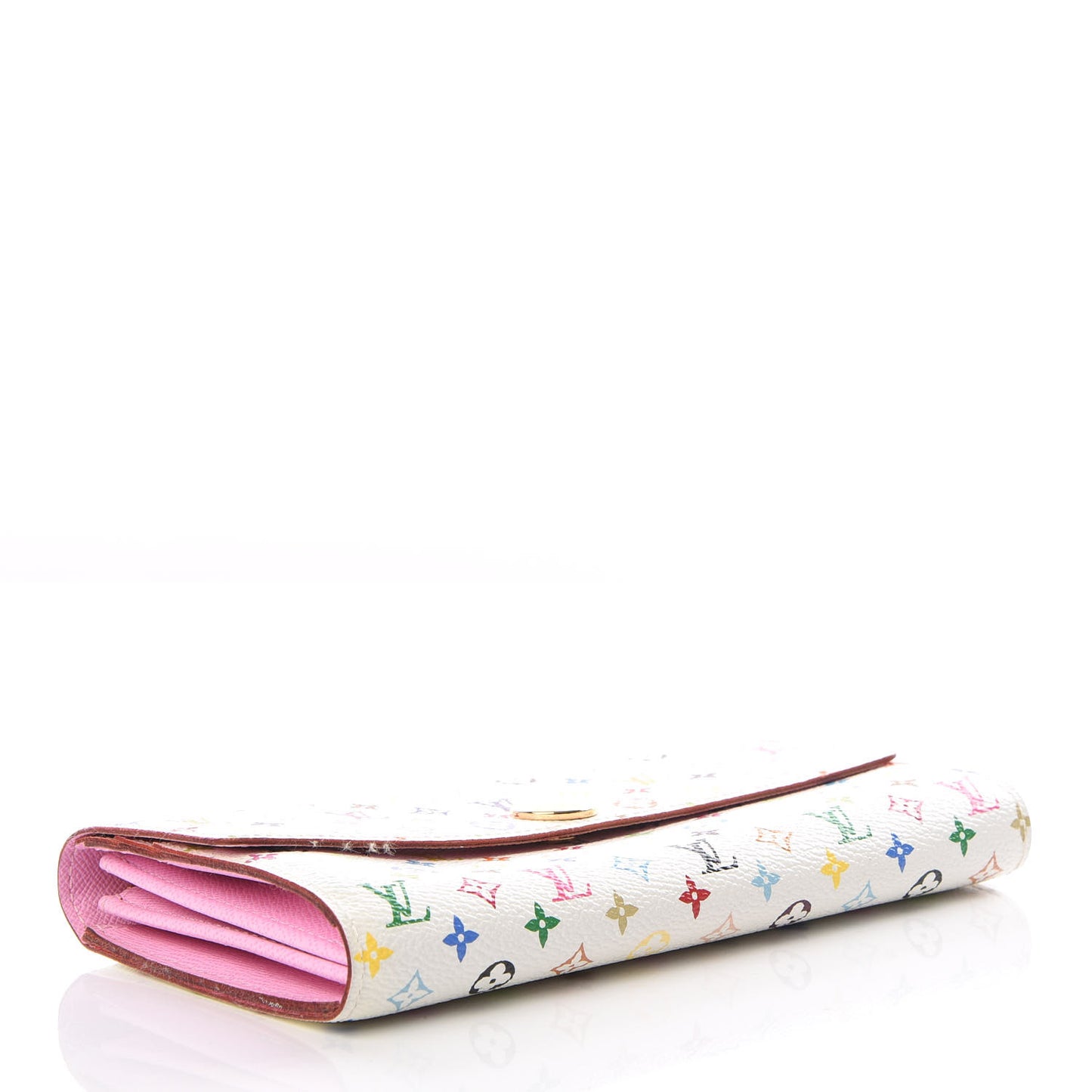 Monogram Multicolor Sarah Wallet White Litchi