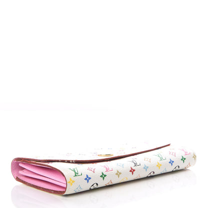 Louis Vuitton Monogram Multicolor Sarah Wallet White Litchi 3 of 9