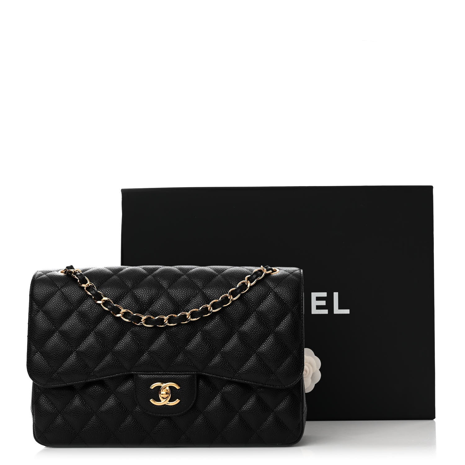 Chanel Caviar Quilted Jumbo Double Flap Black 16 of 16