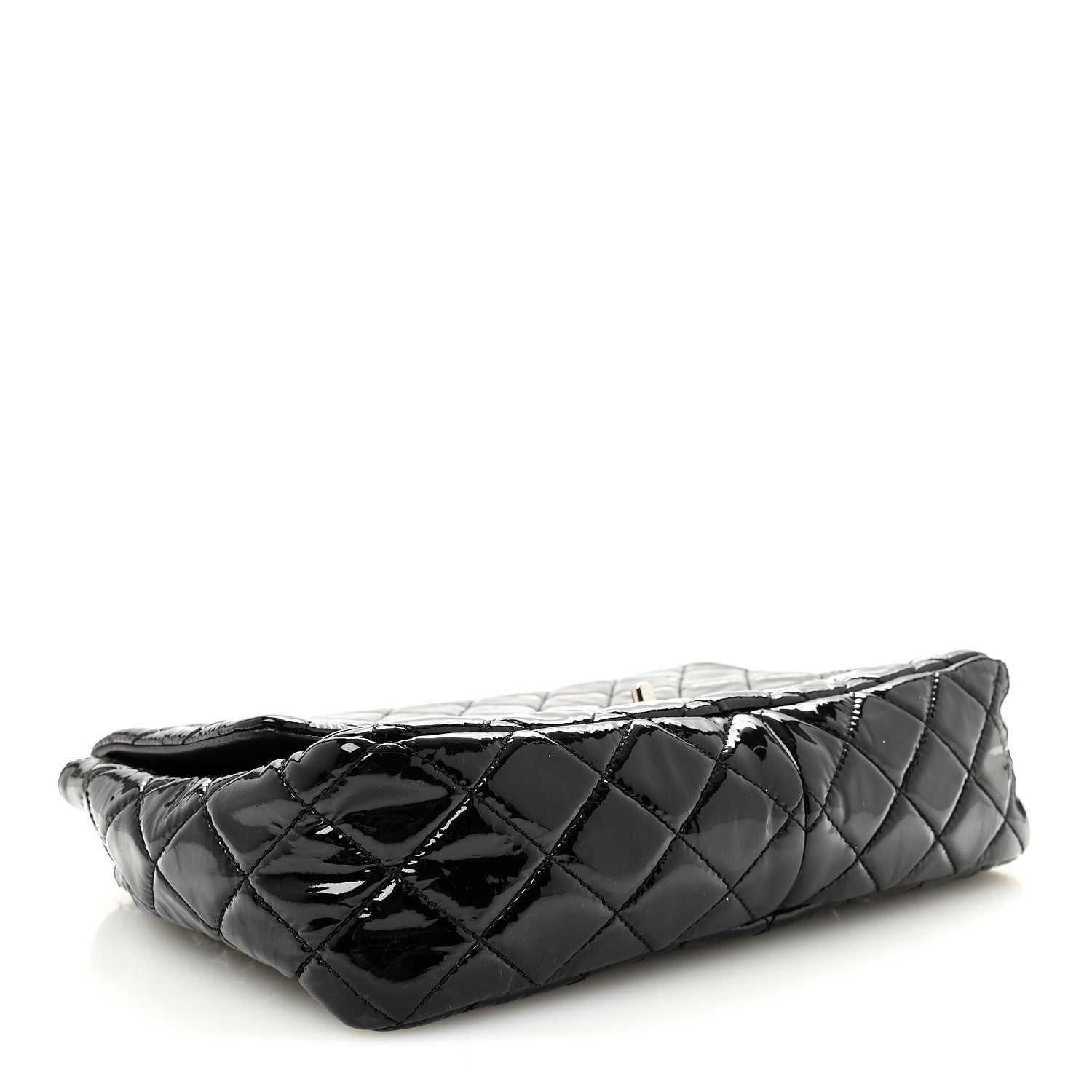 Chanel Patent Quilted Jumbo Single Flap Black 4 of 10