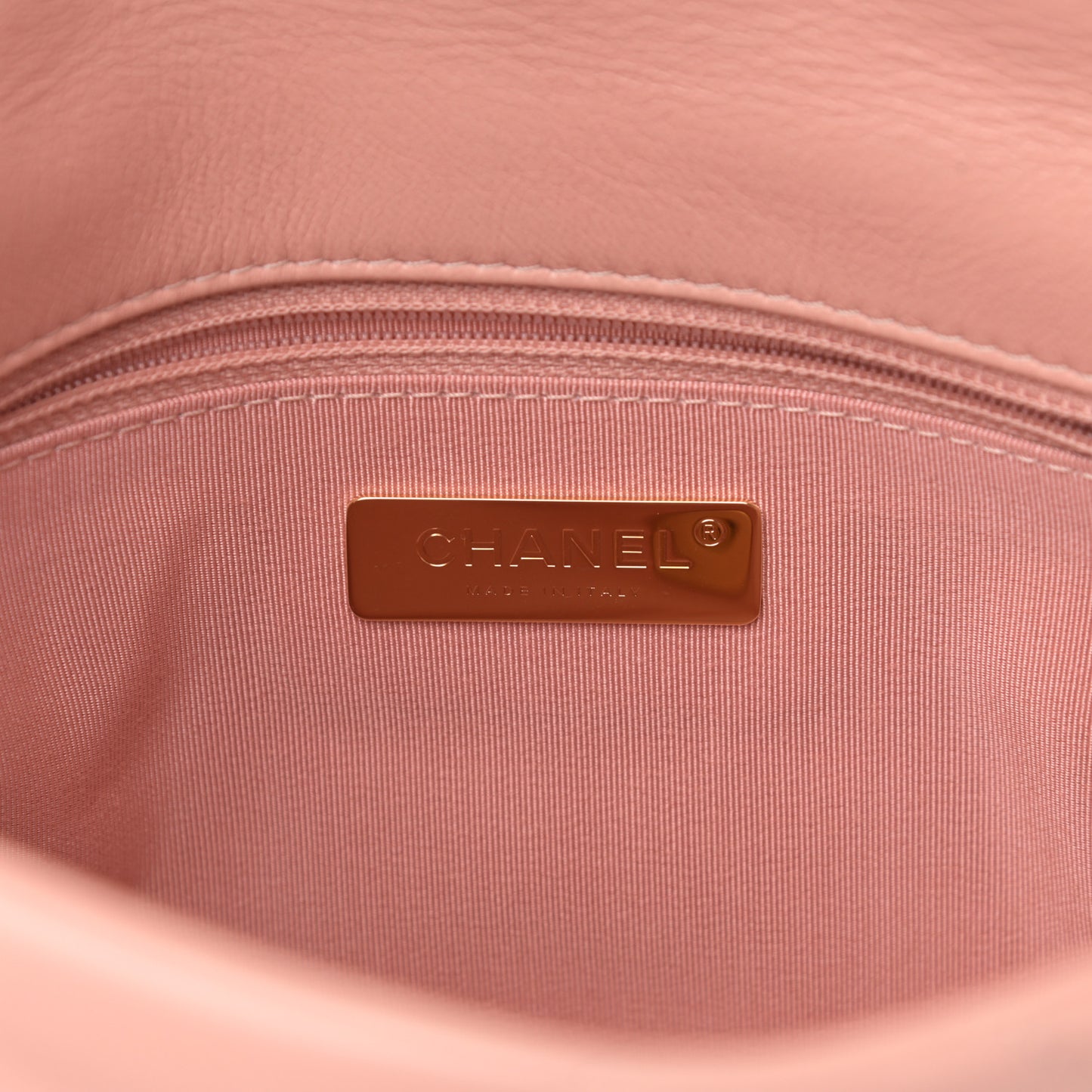 Goatskin Quilted Medium Chanel 19 Flap Light Pink