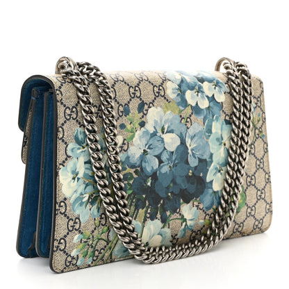 Gucci GG Supreme Monogram Blooms Small Dionysus Shoulder Bag Beige Navy Vintage Blue 5 of 19