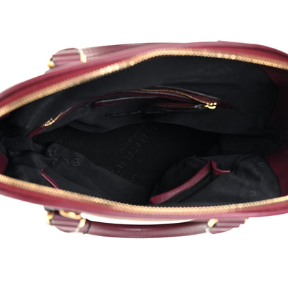 Burberry Canvas Mega Check Calfskin Medium Bloomsbury Saddle Burgundy 5 of 19