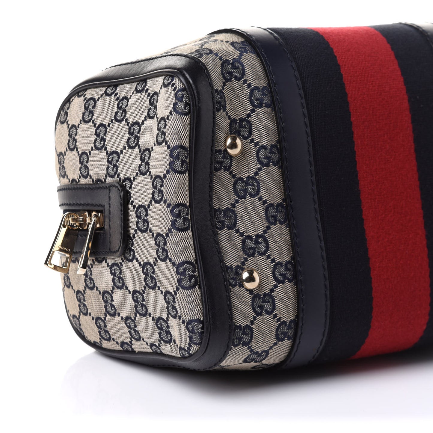 Monogram Vintage Web Small Boston Navy