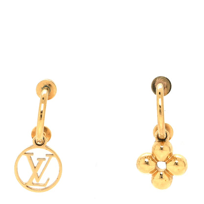 Louis Vuitton Brass Blooming Earrings Gold 1 of 4