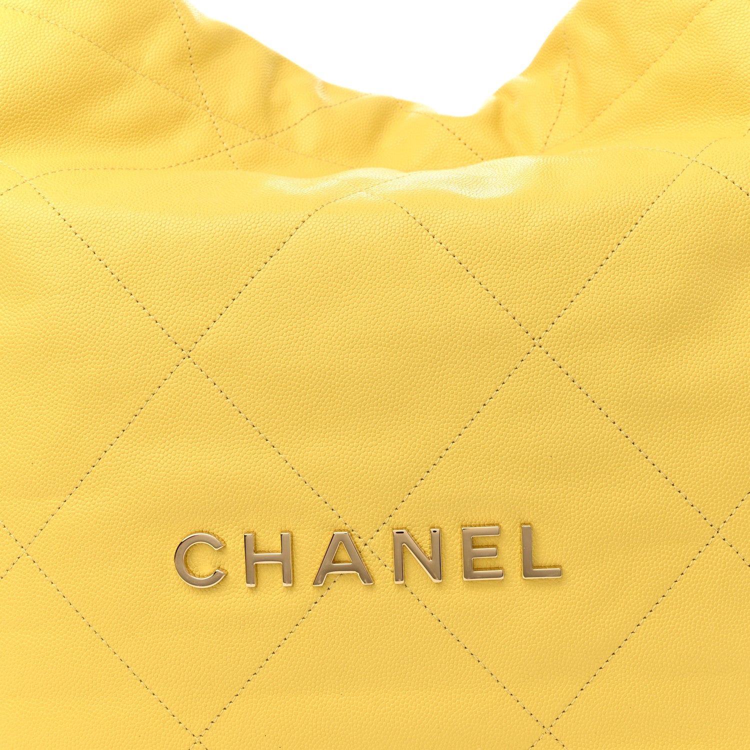 Chanel Shiny Caviar Quilted Chanel 22 Yellow 9 of 11