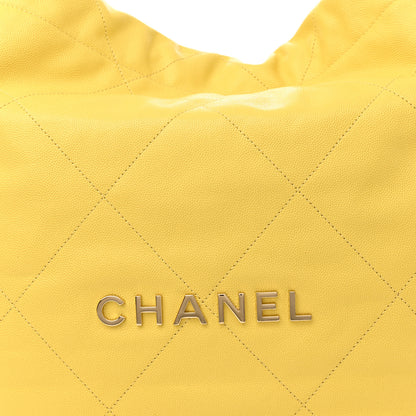 Chanel Shiny Caviar Quilted Chanel 22 Yellow 9 of 11