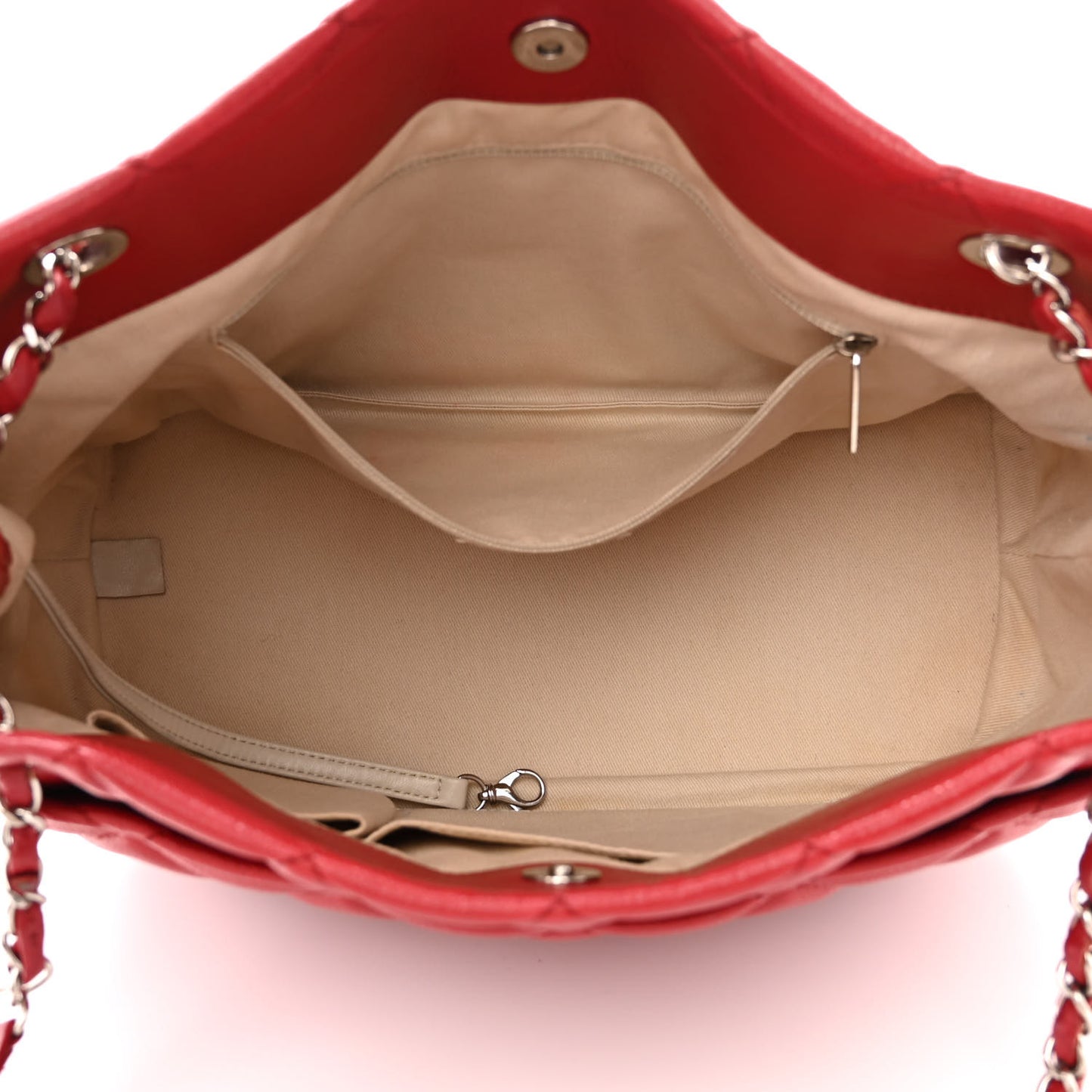 Caviar Quilted Timeless CC Soft Tote Red