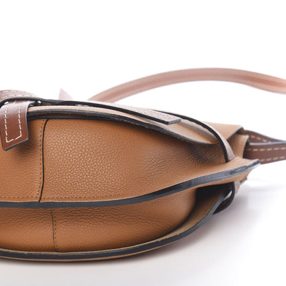 Loewe Grained Calfskin Small Gate Crossbody Bag Caramel Pecan 8 of 9
