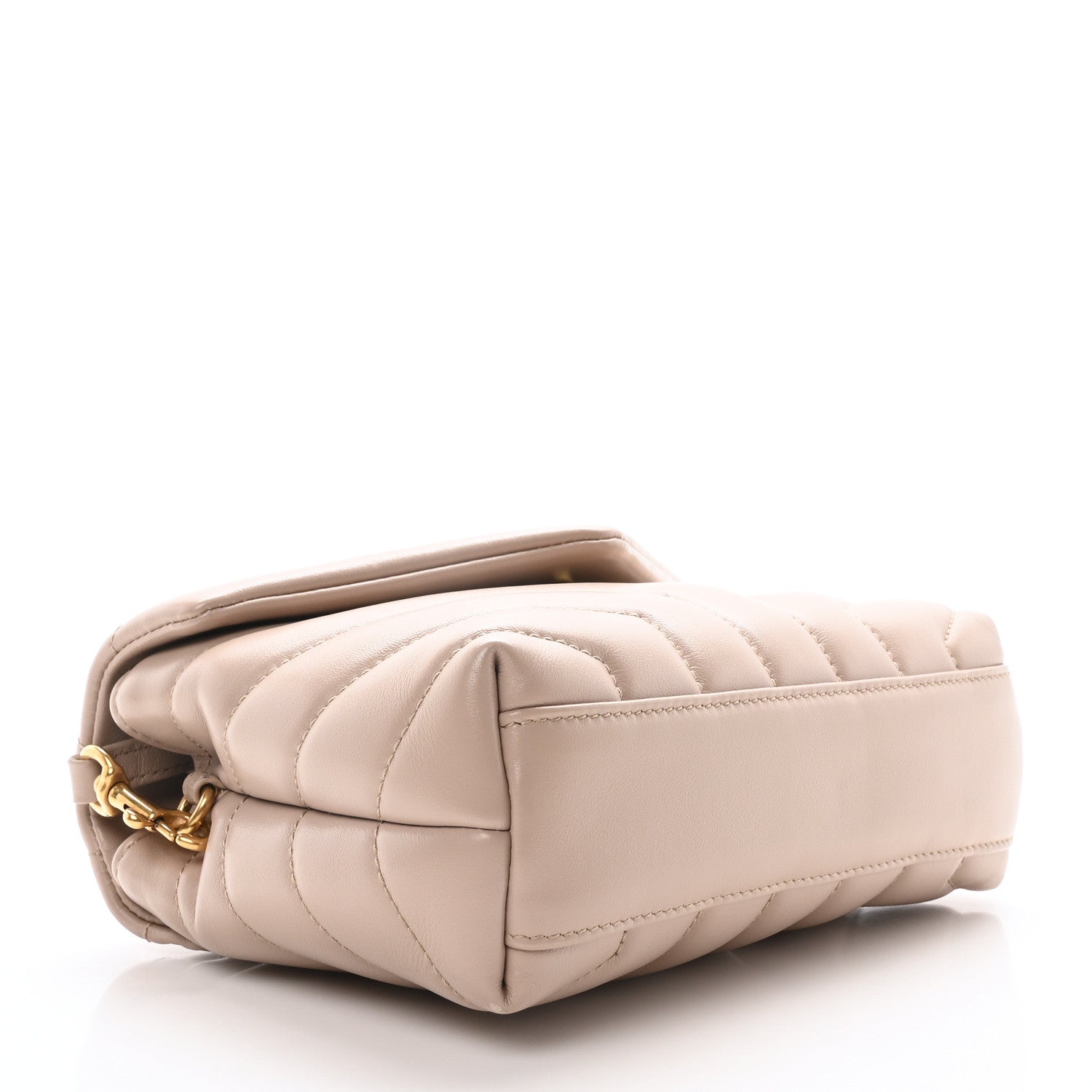 Saint Laurent Calfskin Y Quilted Monogram Toy Loulou Crossbody Bag Light Natural 4 of 10
