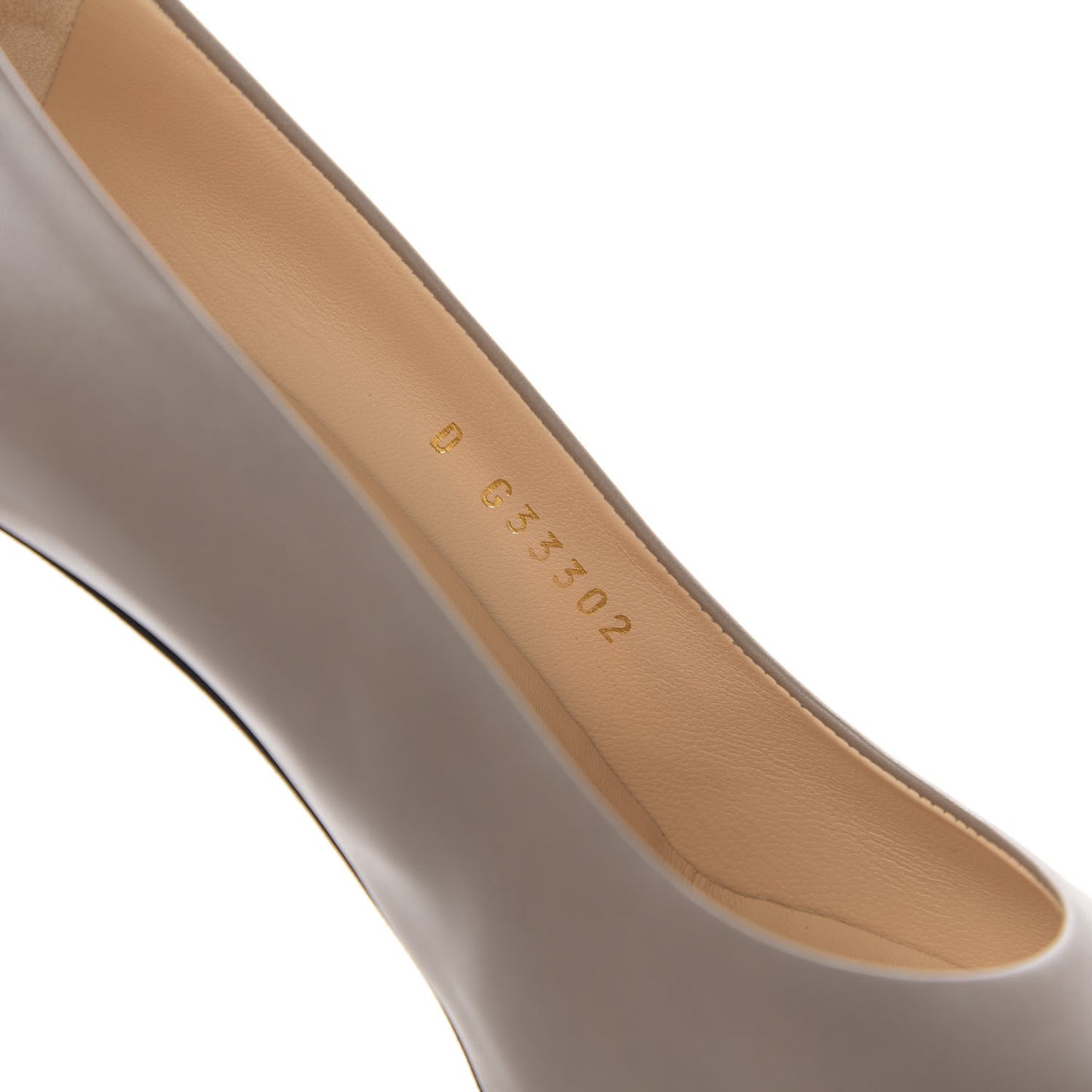 Lambskin Cap Toe CC Pumps 36.5 Grey Black