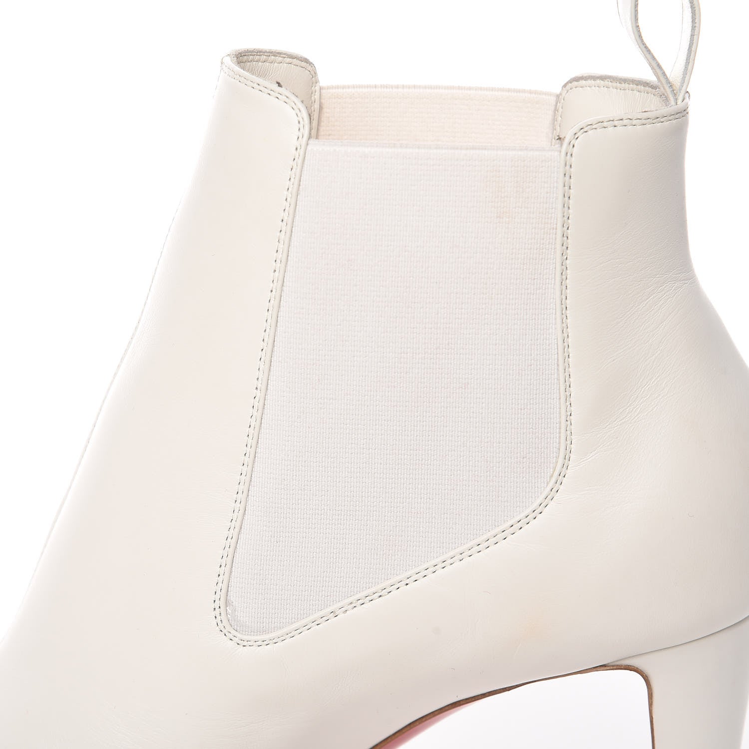 Christian Louboutin Calfskin Antispecchio Superchen 70 Booties 38 Snow Silver 10 of 16