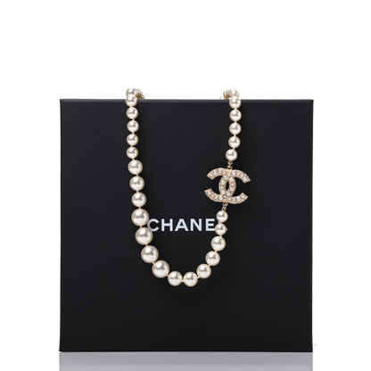 Chanel Pearl CC 100th Anniversary Necklace Light Gold 7 of 7
