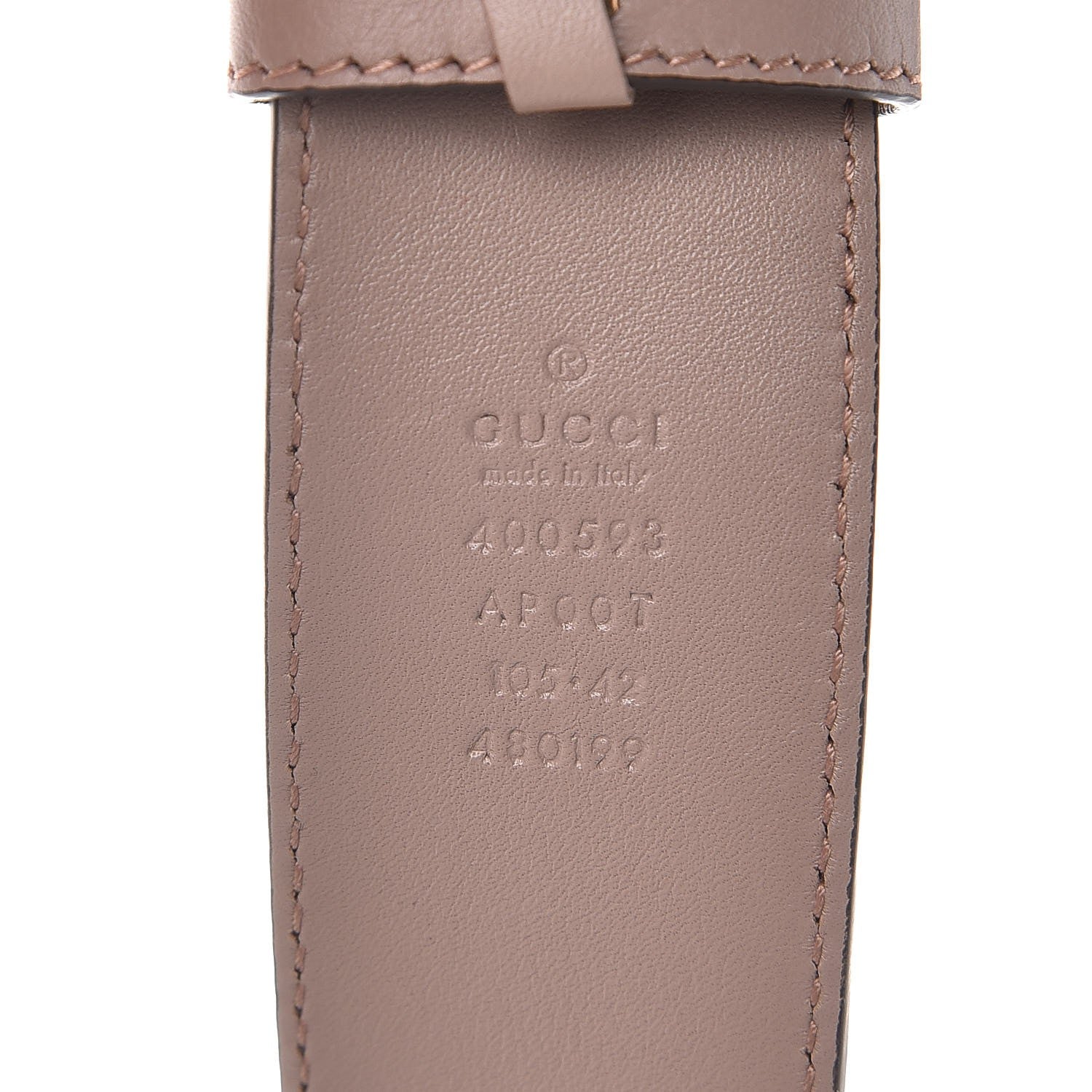 Gucci Calfskin Double G 40mm Belt 105 42 Porcelain Rose 6 of 6