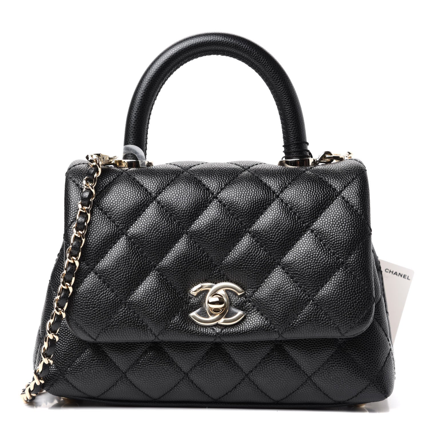 Chanel Caviar Quilted Extra Mini Coco Handle Flap Black 1 of 9