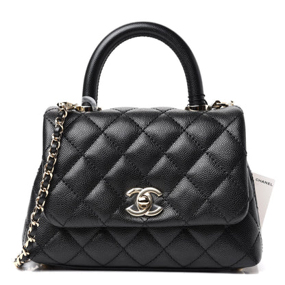 Chanel Caviar Quilted Extra Mini Coco Handle Flap Black 1 of 9