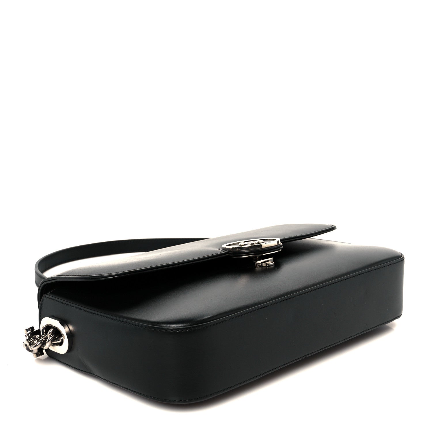 Gucci Senna Calfskin Petite GG Top Handle Shoulder Bag Black 4 of 11
