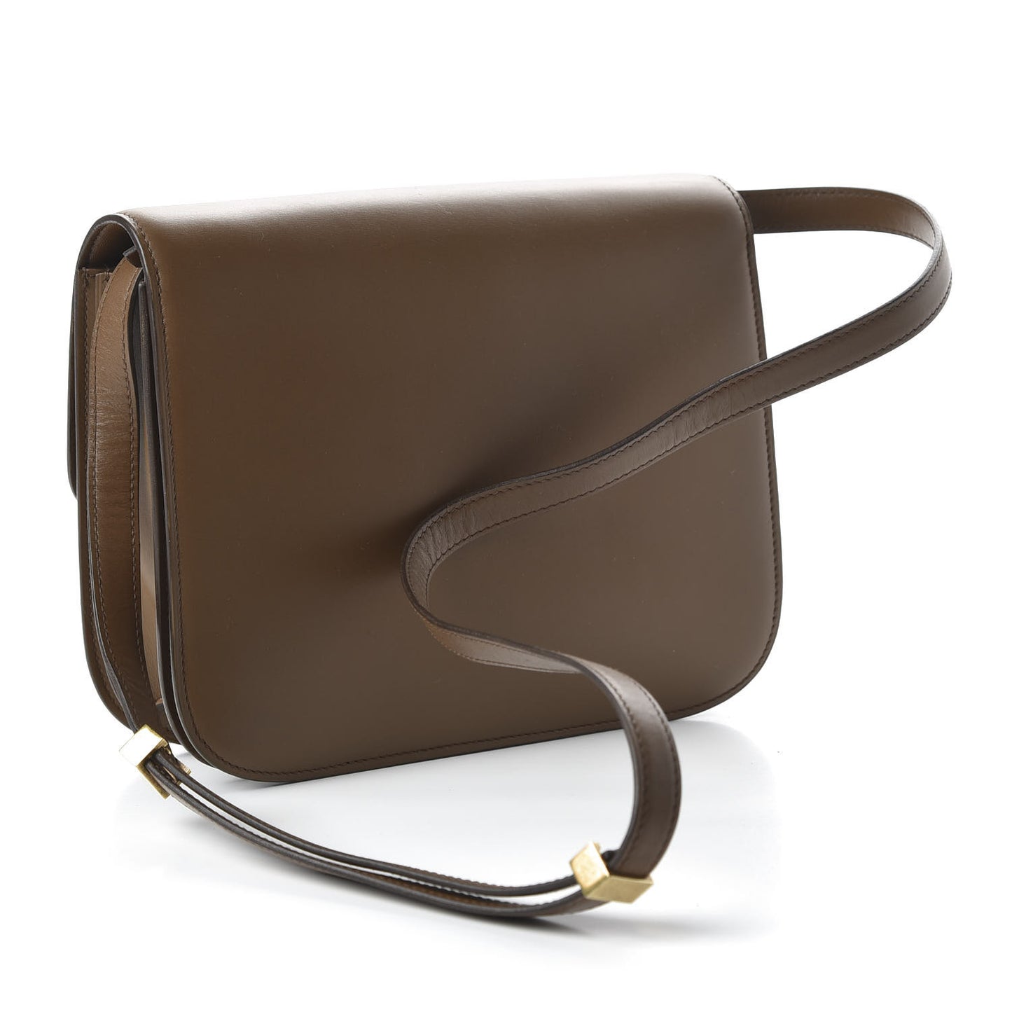 Box Calfskin Medium Classic Box Flap Bag Camel