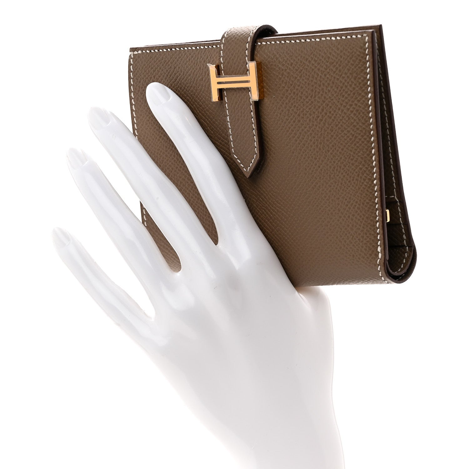 Hermes Epsom Bearn Compact Wallet Etoupe 2 of 7