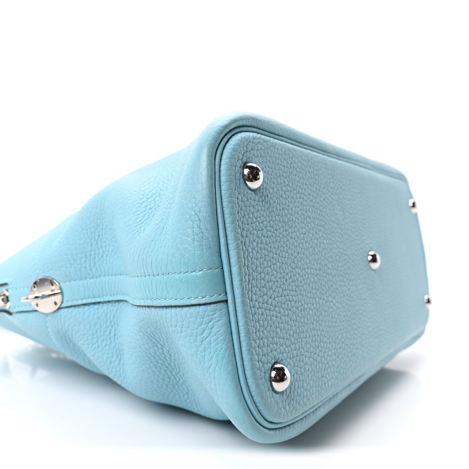 Hermes Taurillon Clemence Bolide 35  Bleu Atoll 9 of 10