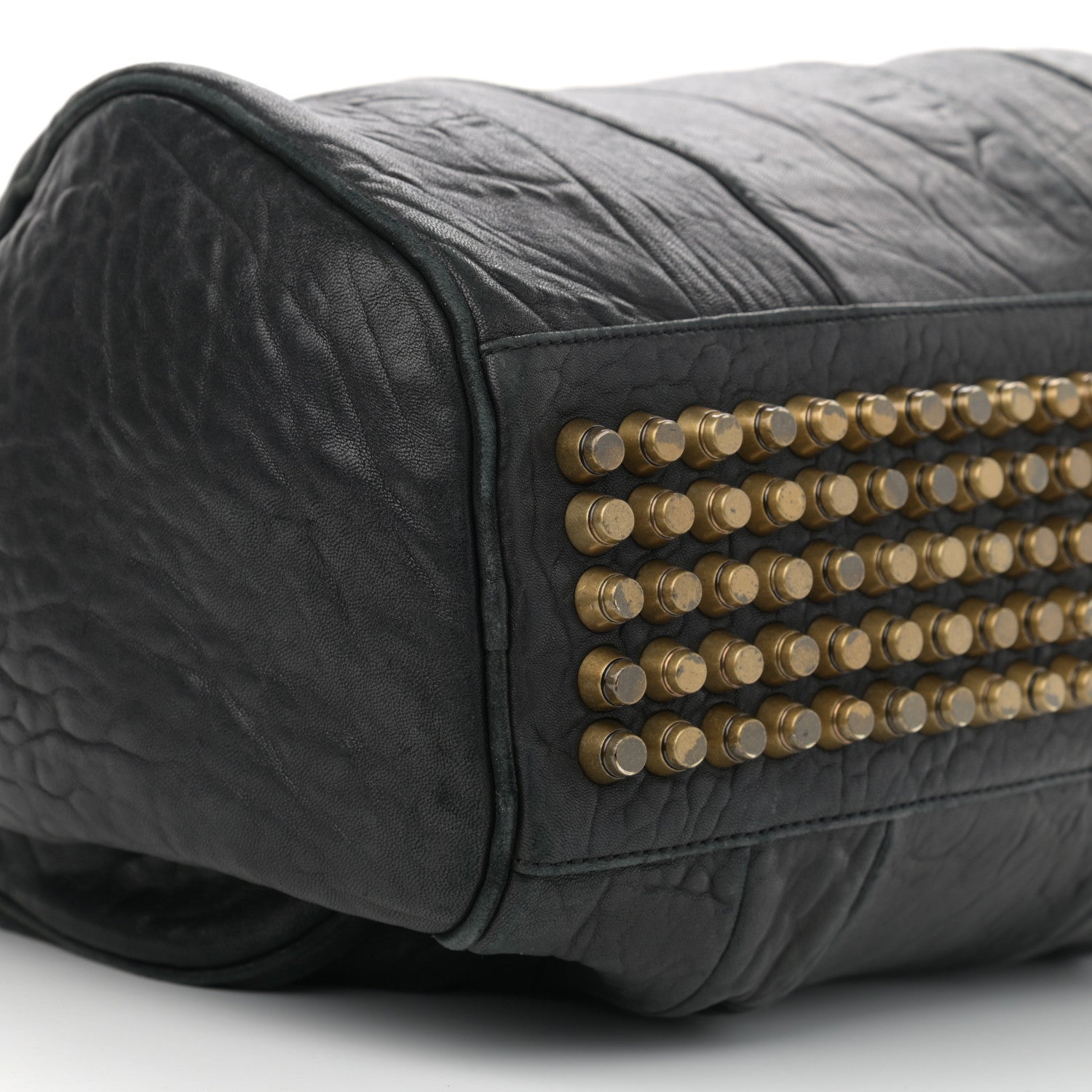 Alexander Wang Pebbled Lambskin Rocco Black Antique Brass Hardware 8 of 9