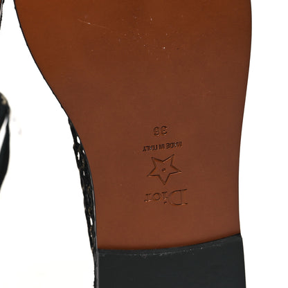 Christian Dior Laminated Resille Suede Nicely-D Ballet Flat 36 Black Gold 6 of 8