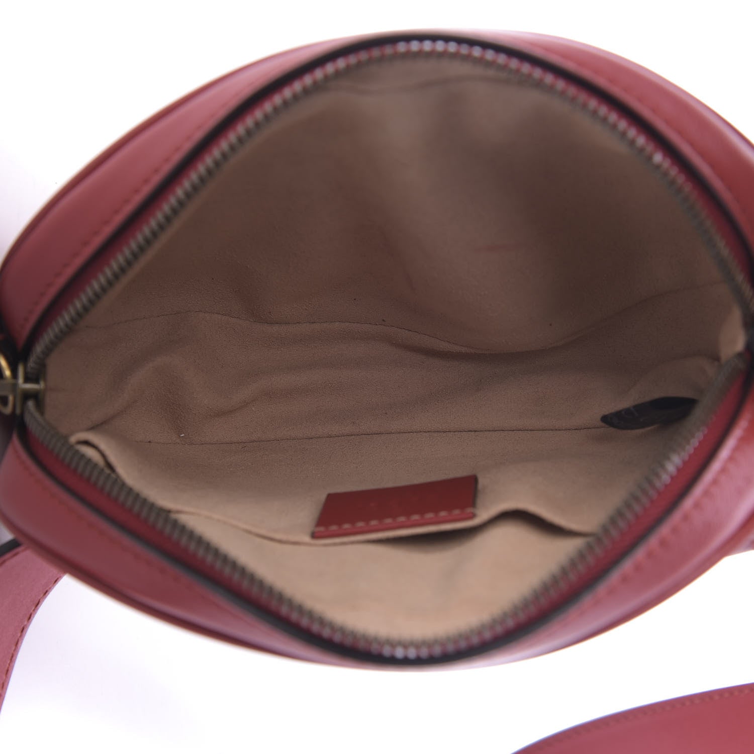 Gucci Calfskin Matelasse GG Marmont Belt Bag 95 38 Hibiscus Red 6 of 11