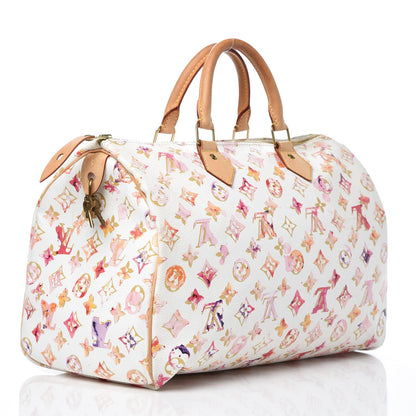 Louis Vuitton Watercolor Aquarelle Speedy 35 White 3 of 17